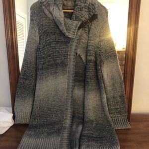 LL Bean Signature Collection Sweater w Braided Neck & Brass Buckles (Medium)